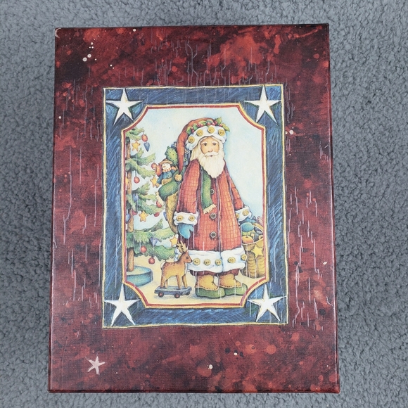 Vintage Old glory collection Santa Basket Of Toys Figurine by Lisa Blowers - Picture 11 of 13